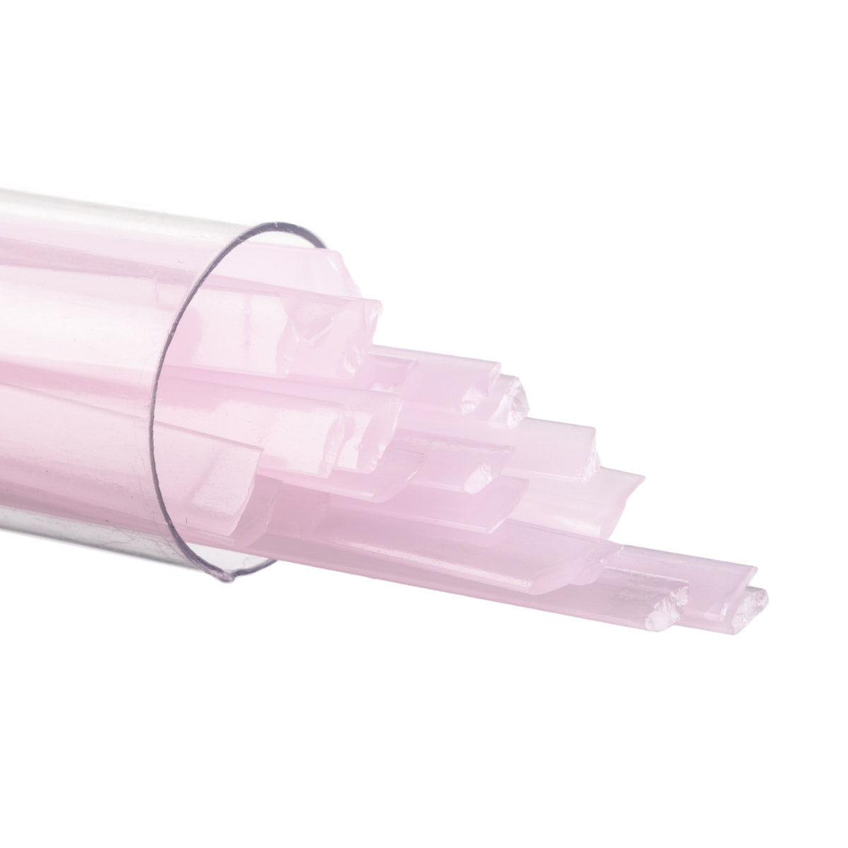 Petal Pink Opal Full Tube 5 oz BULLSEYE Glass Ribbon Noodle 90 COE Fusing-