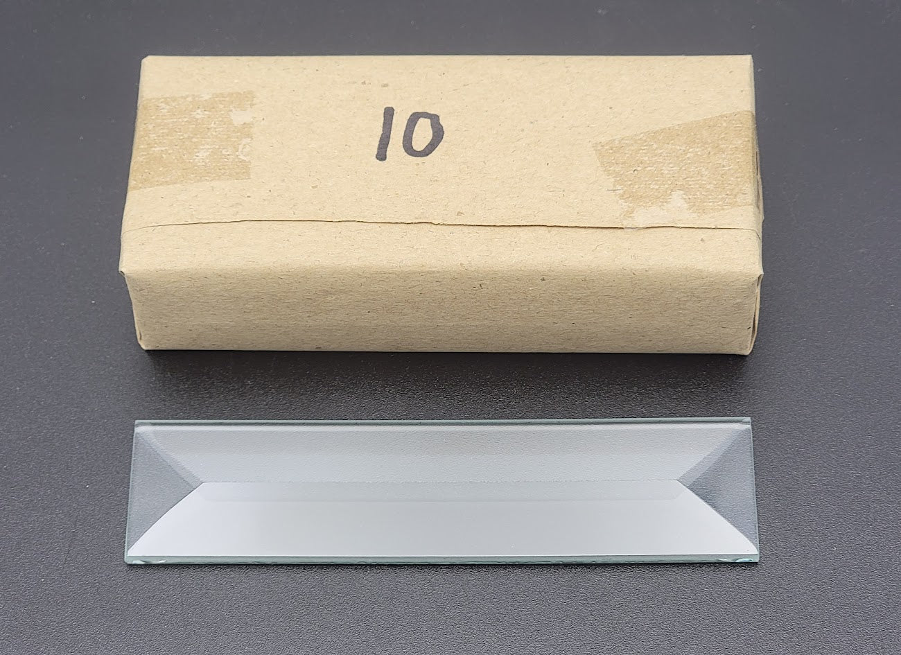 10 1x4 inch Beveled Top Flat Back Bevels Stained Glass Supplies Clear Rectangle-