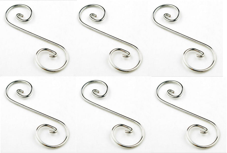 Curly Q - 1 13/16 x 3/4" Package of Six Design Elements Wire Shapes Hangers-