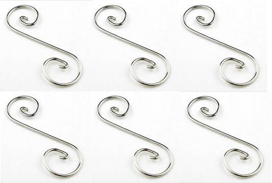 Curly Q - 1 13/16 x 3/4" Package of Six Design Elements Wire Shapes Hangers-