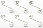 Curly Q - 2-3/16 in. x 9/16 in. Package of Six Design Elements Wire Shapes Hangers- 