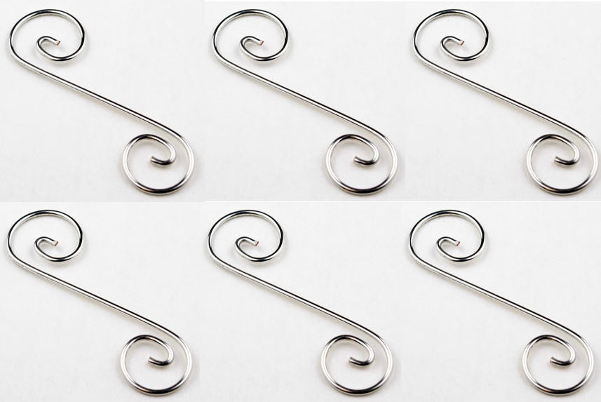 Curly Q - 2-5/16 in. x 3/4 in.  Package of Six Design Elements Wire Shapes Hangers-