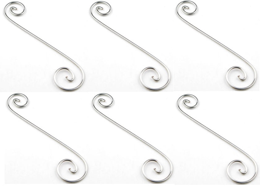 Curly Q - 3 in. x 3/4 in. Package of Six Design Elements Wire Shapes Hangers-