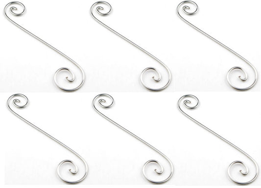 Curly Q - 3 in. x 3/4 in. Package of Six Design Elements Wire Shapes Hangers-