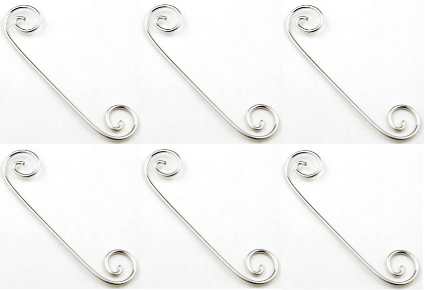 Curly Q - 2-11/16 in. x 9/16 in. Package of Six Design Elements Wire Shapes Hangers-