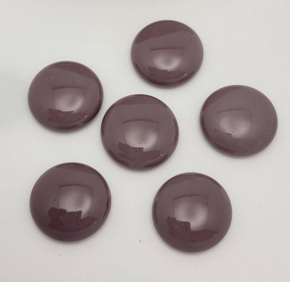Lilac Opal Six Handmade Design Elements 96 COE Blobs Gems Buttons Cabochon 96COE-