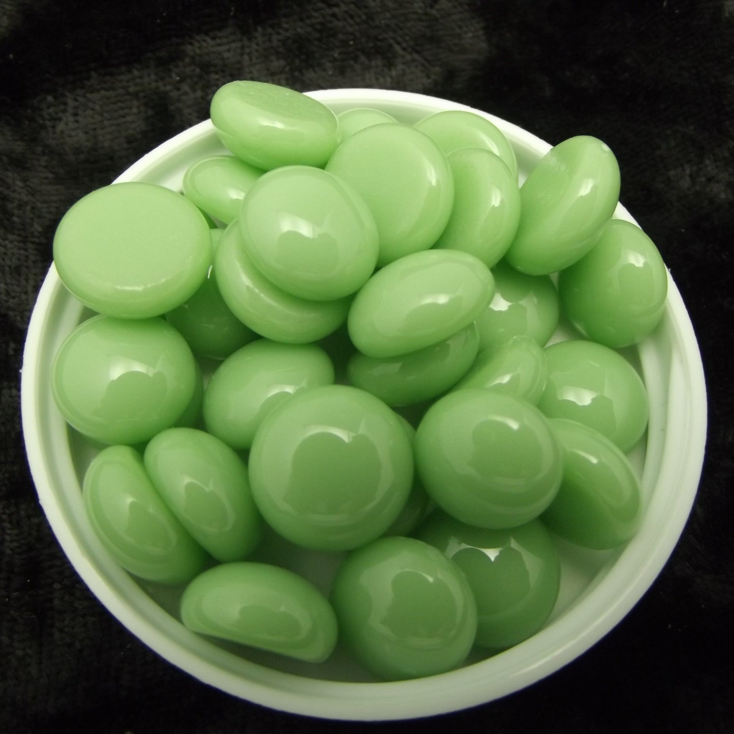 Easter Pastel Green Medium Handmade Glass Design Elements 25 pieces Pebbles Dots System 96 COE Oceanside Compatible-