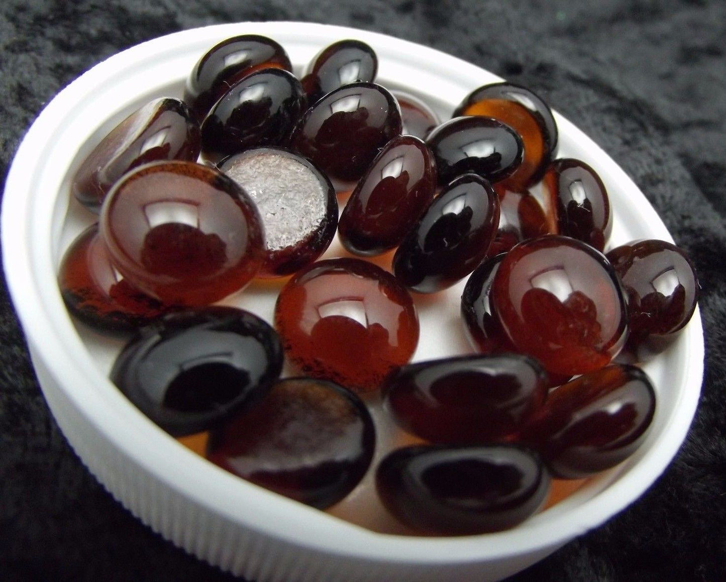 Medium Amber Medium Design Elements 25 pieces Pebbles Dots System 96 COE Oceanside Compatible-