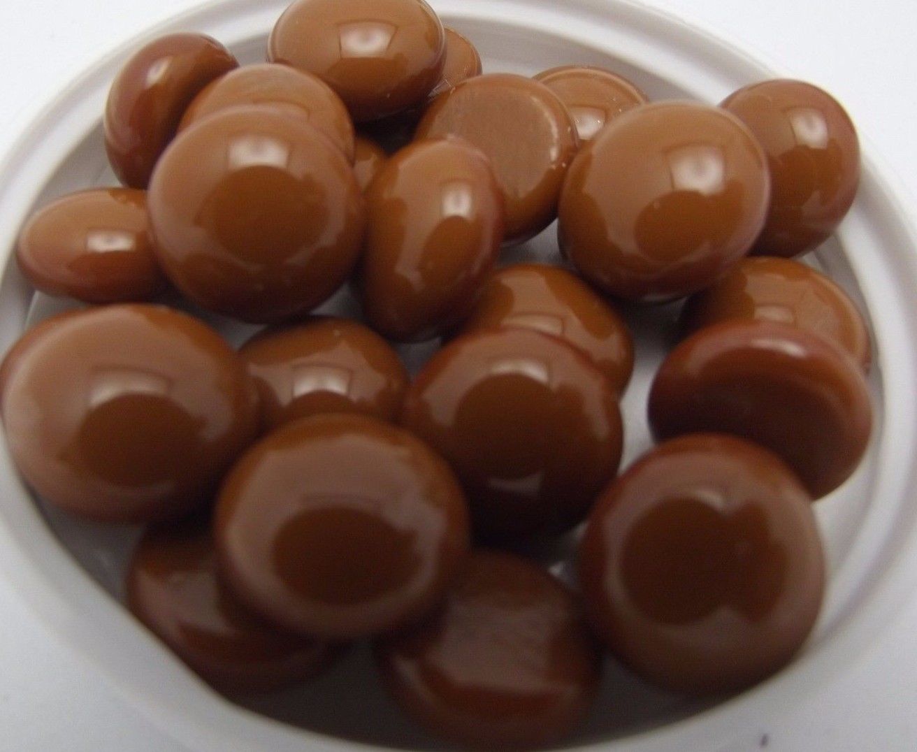 Chestnut Brown Medium Design Elements 25 pieces Pebbles Dots System 96 COE Oceanside Compatible-