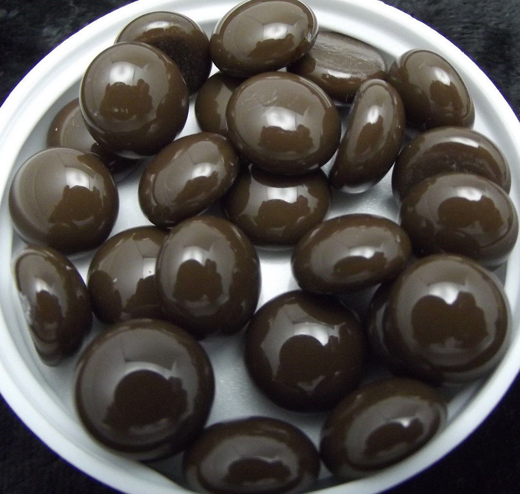 Chocolate Brown Opal Medium Design Elements 25 pieces Pebbles Dots System 96 COE Oceanside Compatible-