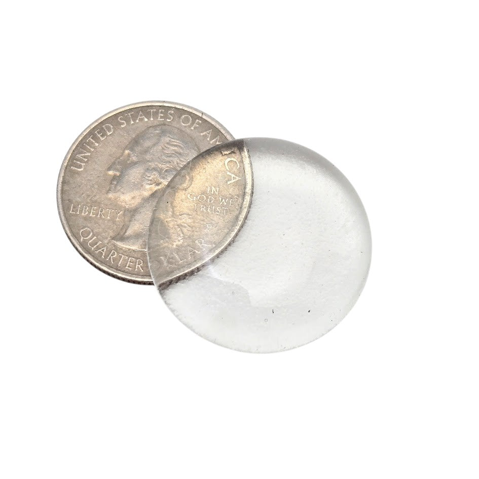 Six Tetka Clear Handmade Design Elements 90 COE Blobs Gems Buttons Cabochon-