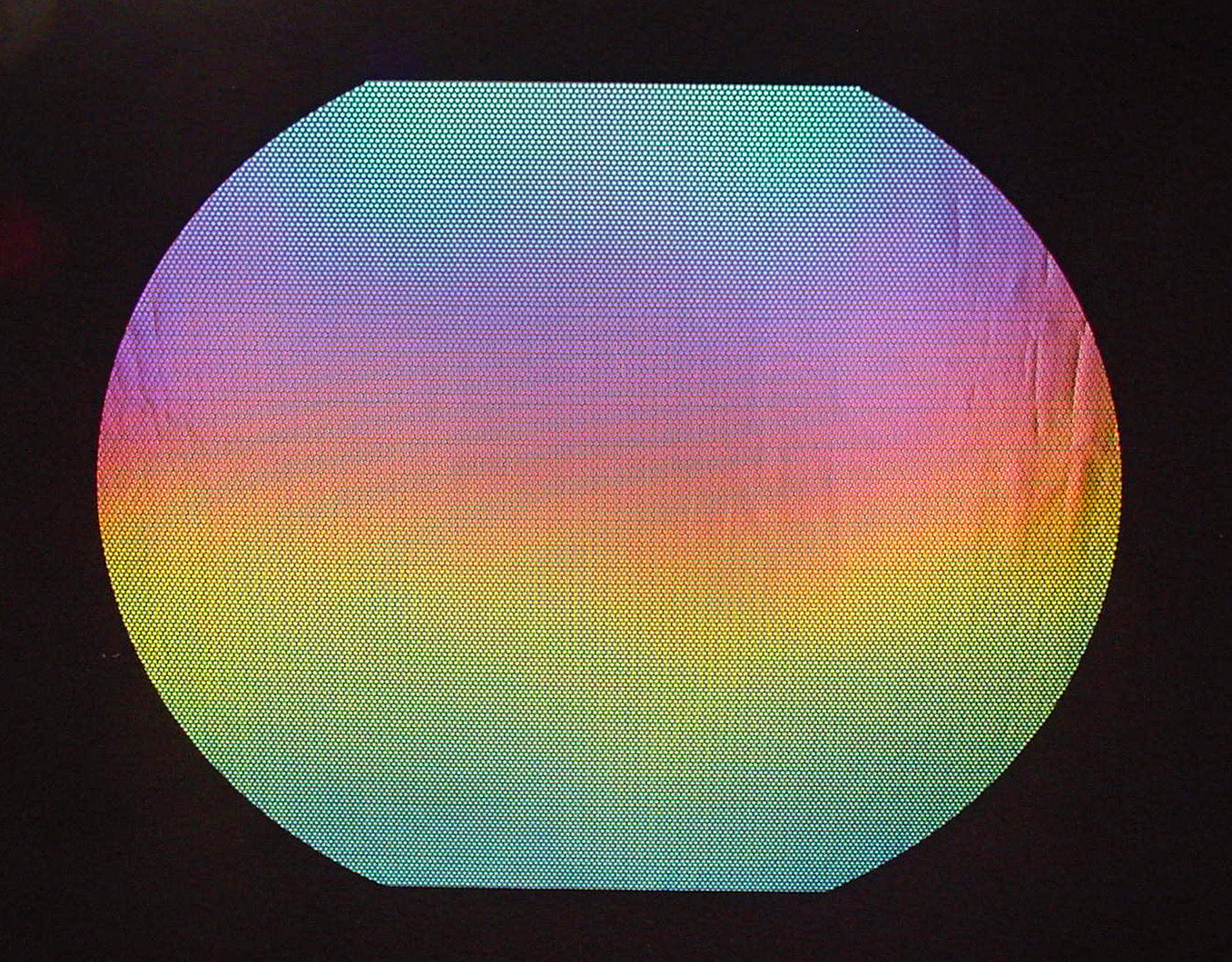 1x2" System 96 Thin Clear - Dot 1 Pattern on Rainbow 2 Dichroic 96 COE-