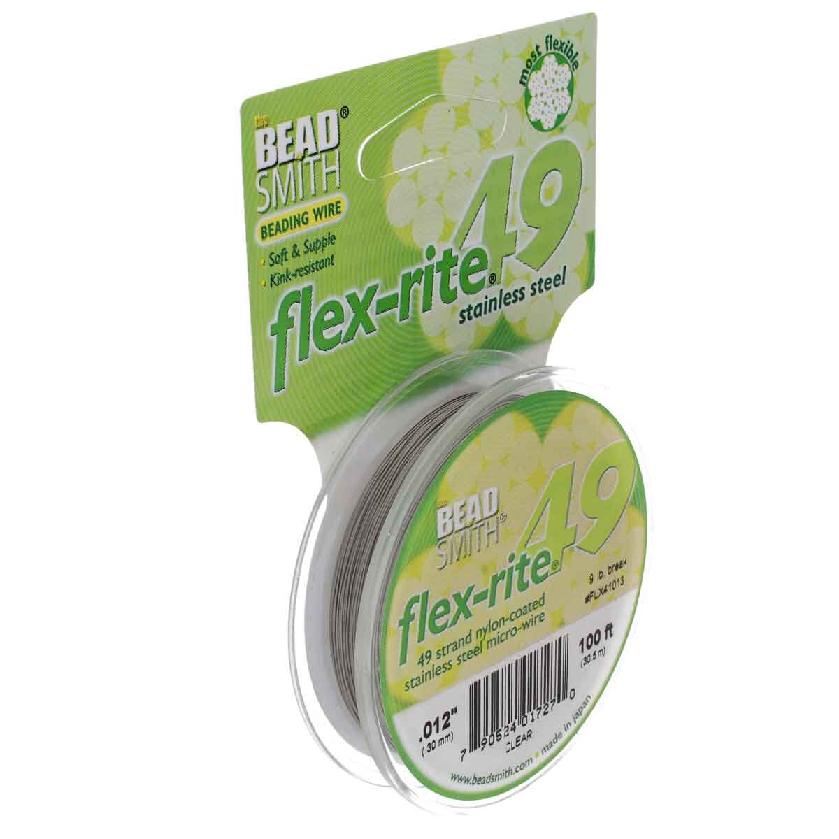 Stainless Steel CLEAR .024" 21 Strand 100' BEADSMITH FLEX-RITE Bead Wire FLEXRITE-