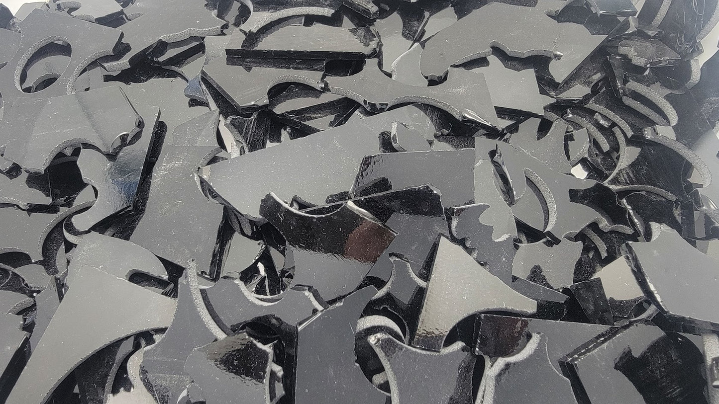 1009 Black Opal 96 COE Scrap Glass 8 ounce Package 96COE Sheet-