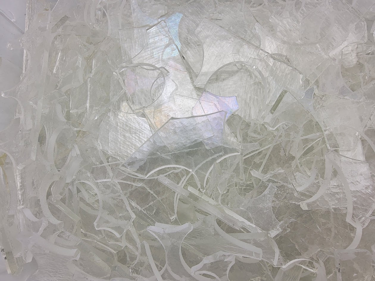 90 COE CLEARS Scrap 8 Ounce Package Bullseye Glass-