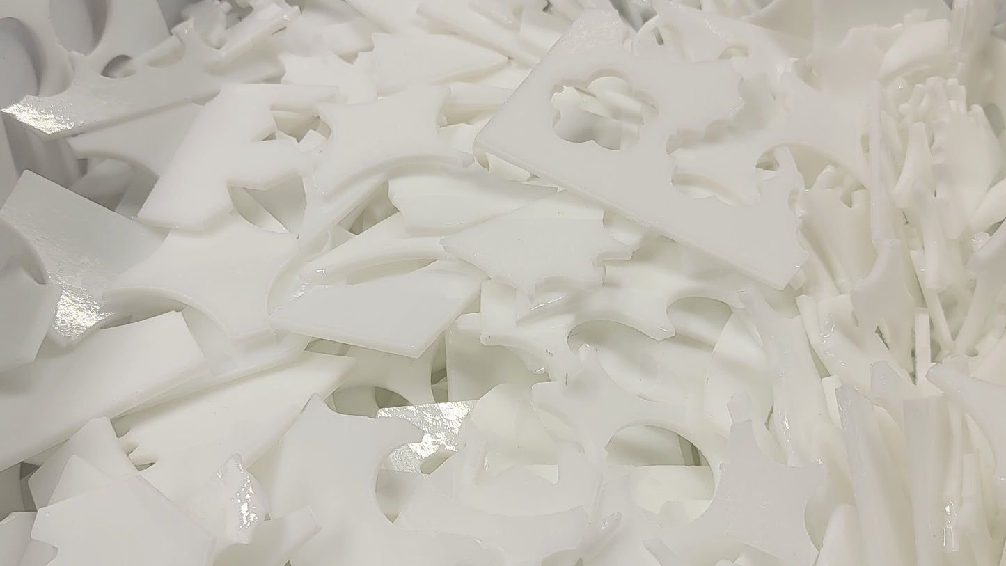 200 White Opal 96 COE Scrap Glass 8 oz Package 96COE Sheet-