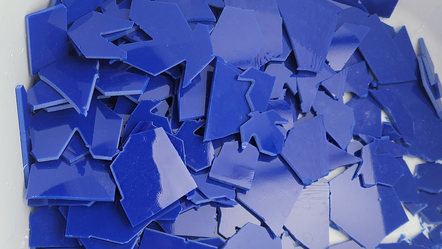 230.76 Dark Blue Opal 96 COE Scrap Glass 8 ounce Package 96COE-