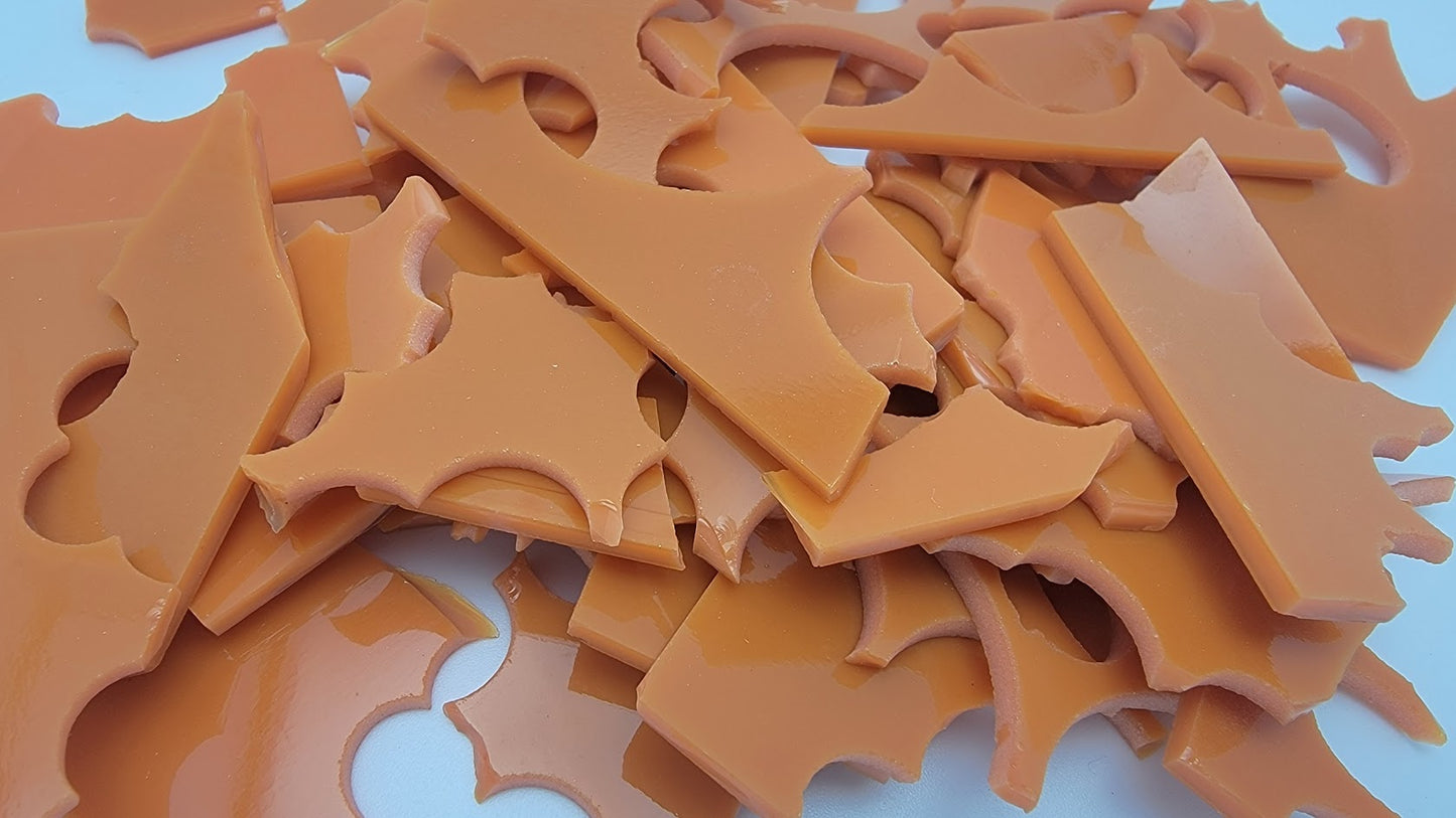 271.71 96 Persimmon Opal 96 COE Scrap Glass 8 Ounce Package 96COE Sheet-