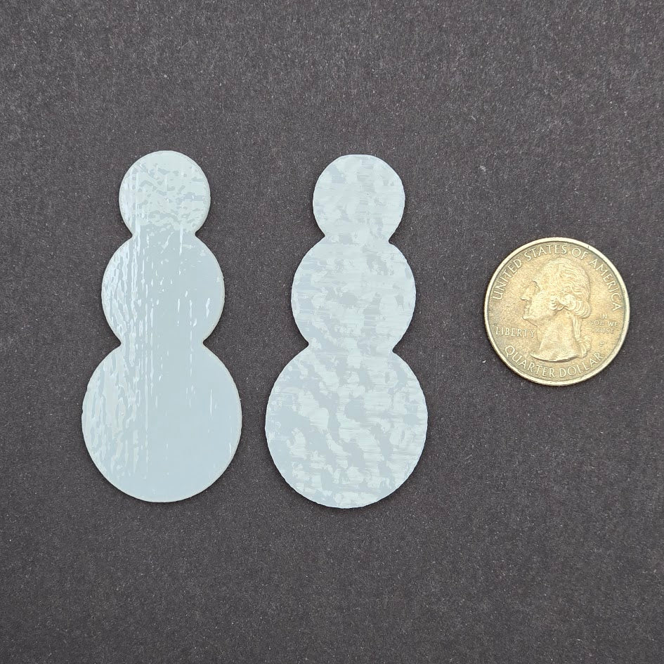 Snowman 90 COE Precut Glass Shapes Fusing Supplies Winter Christmas Holiday Fusing Supplies-Size Small (package of 2)
