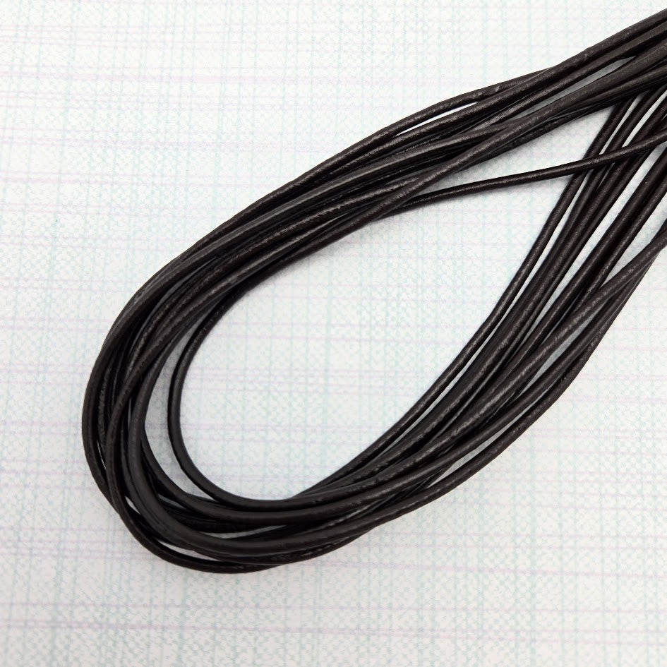 Ten 2mm Brown Leather with Silver Colored Hardware Necklaces 18" + Extender Chain-