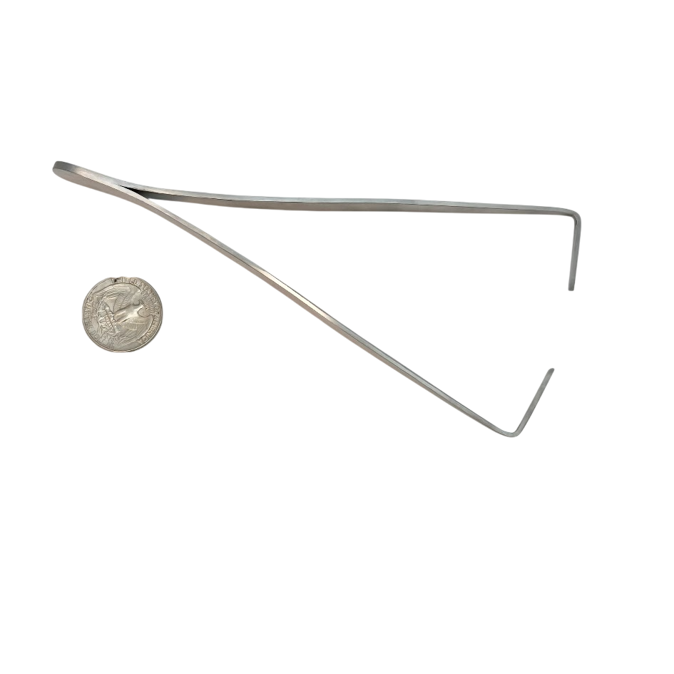 Glass Piercing Tweezer 6" Peter's Tweezers Stainless Steel Pointed Bent Tips Fish Eye-
