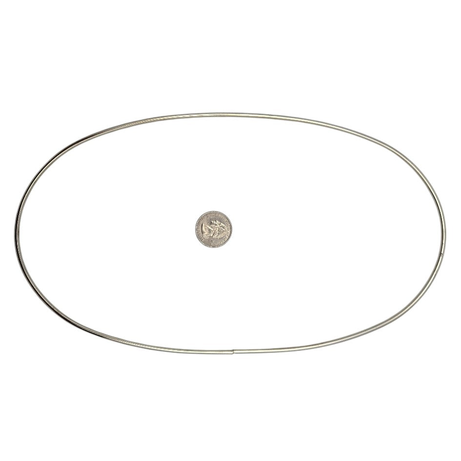 OVAL Metal Suncatcher Stained Glass Panel FRAME 6x11 inches Supplies Nickle Plated-