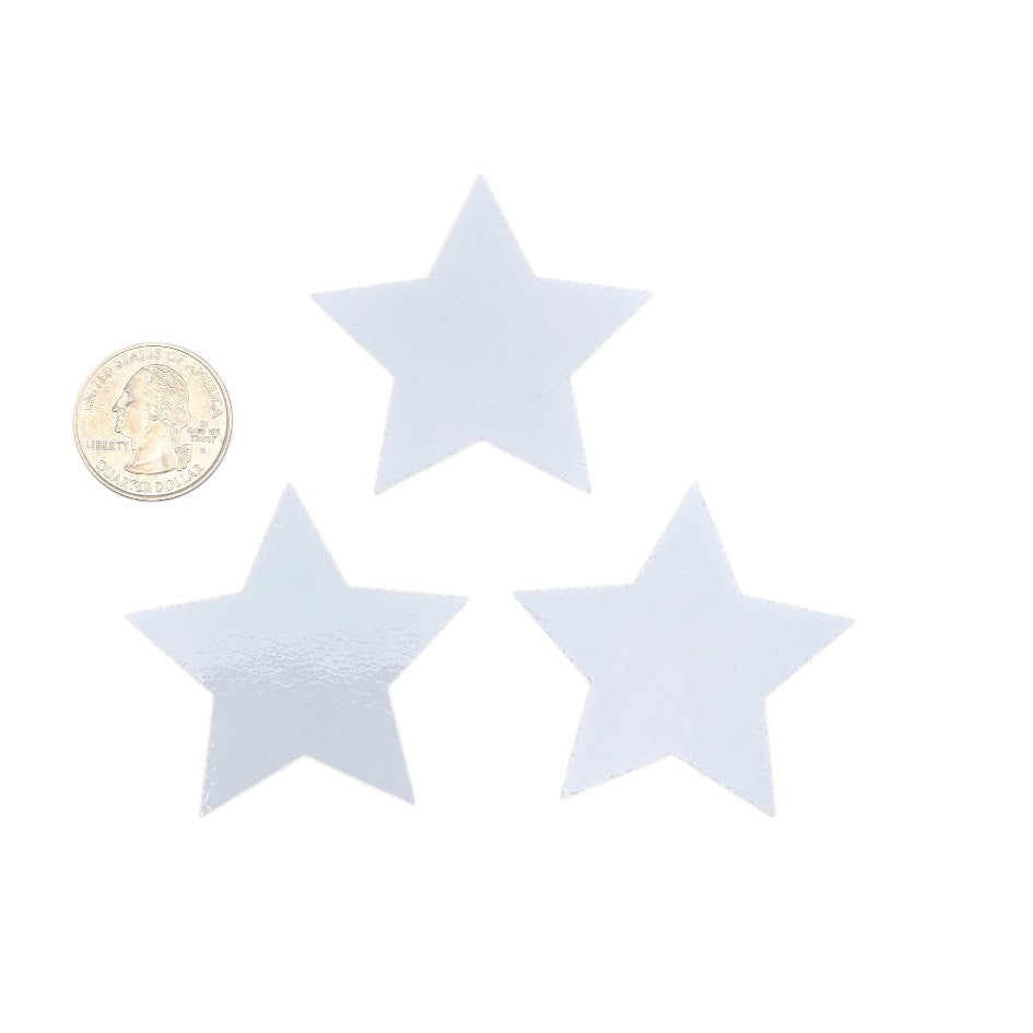 96 COE 2" White Stars (3) Glass Precut Element Designs Fusing Supplies 96COE-