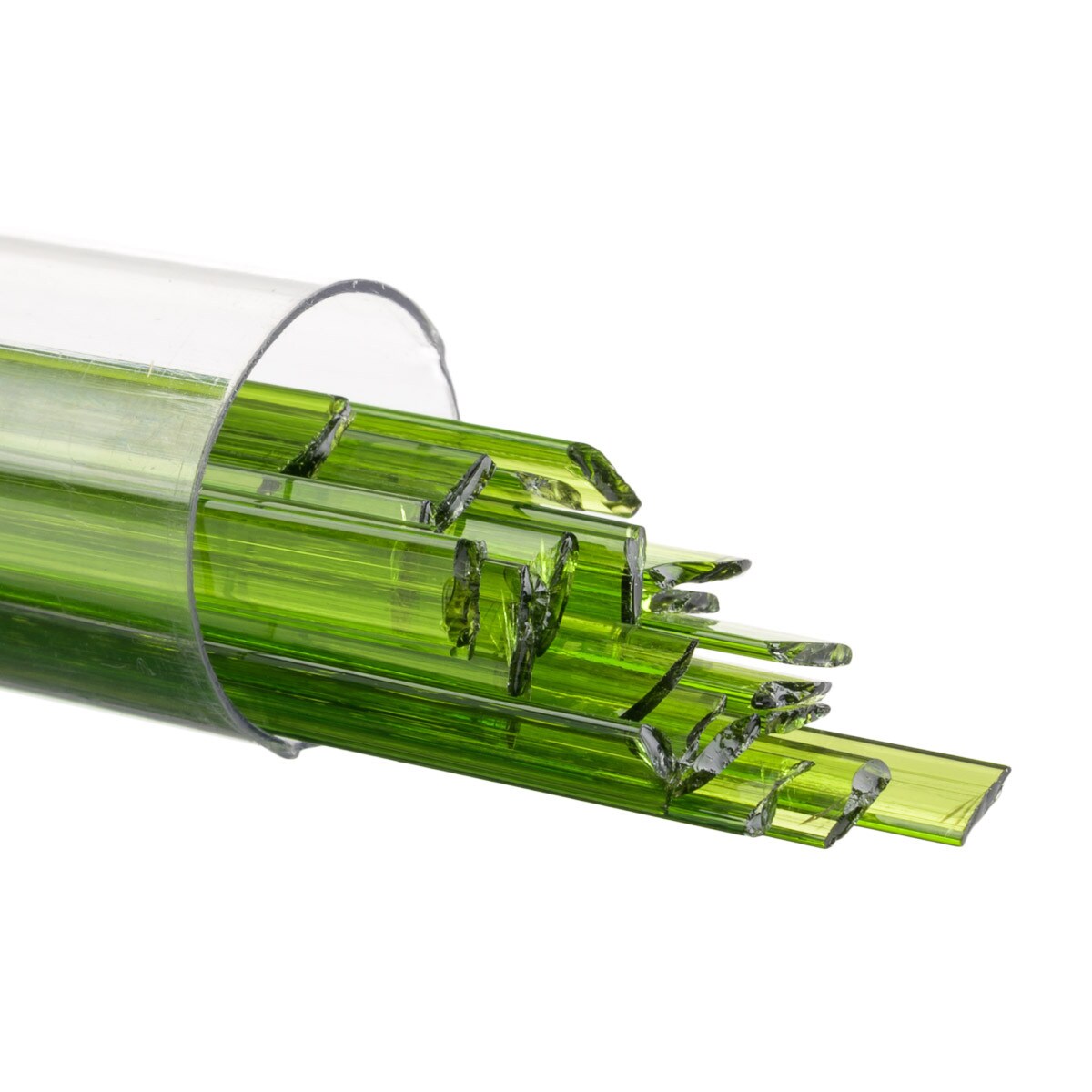 1426 Spring Green Transparent Full Tube 5 oz BULLSEYE Glass Ribbon Noodle 90 COE Fusing-