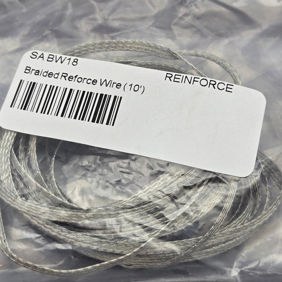 Braided Tinned Copper Wire 10 feet 1/8" Wide Reinforcement Strip Stained Glass Panels-