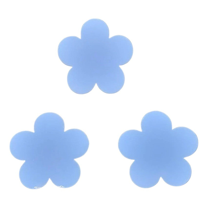 THREE Pieces Happy Flowers 96 COE Precut Glass Design Shape Choice of Color Size-Custom Small, Hydrangea