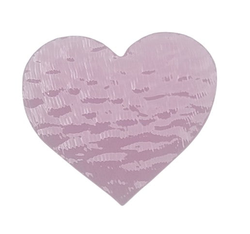 Six Pieces 1" Precut 90 COE GLASS Heart Red Clear Lavender White Red Mint Yellow Orange CHOICE-Model Pink Opaque Six Pieces