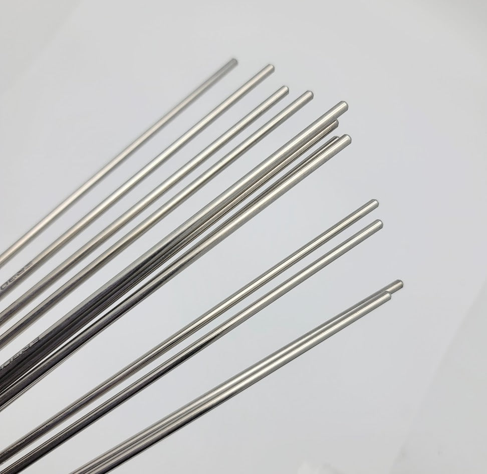 Set of 12 Bead Mandrels Stainless Steel Twelve 1/8 inch Lampworking Medium Hole-