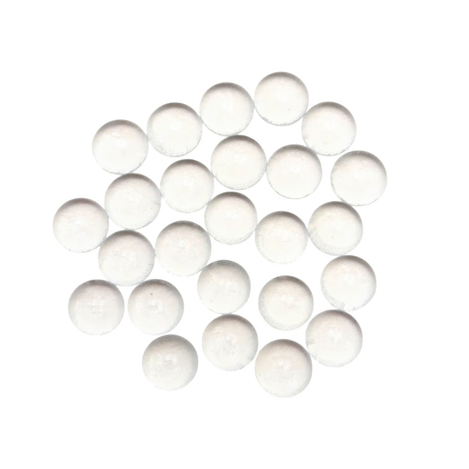 Icicle Clear 1/3" 96 COE Little Handmade Design Elements Gems Circles Blobs Dots Package of 25 Pieces Glass-