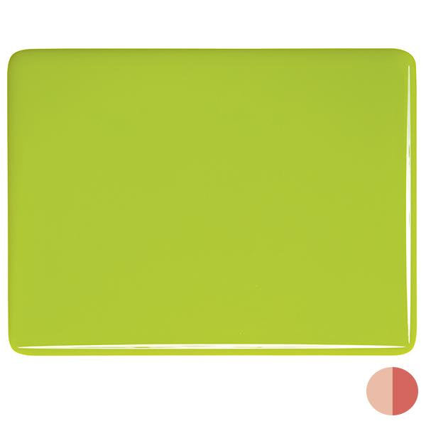 0126 Spring Green Striker Opalescent Bullseye 90 COE Glass Sheet 10x10" 90COE Fusible-