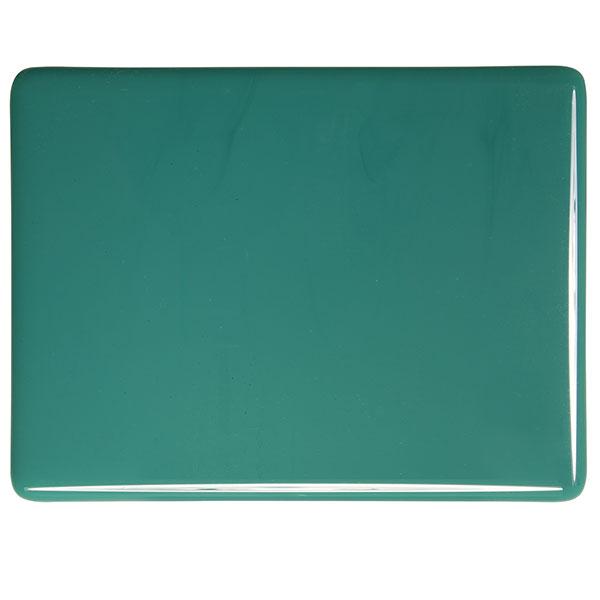 0144 Teal Green Opalescent Bullseye 90 COE Glass Sheet 10x10" 90COE Fusible-