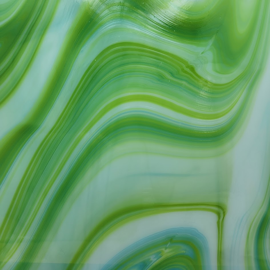 623.52 Opal Art Lagoon 12 x 12 Inch Oceanside Compatible 96 COE Sheet Glass-