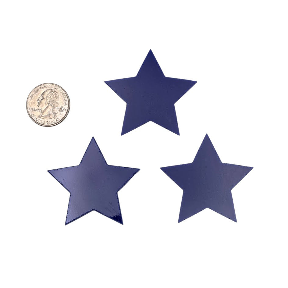 96 COE 2" Blue Stars (3) Glass Precut Element Designs Fusing Supplies 96COE-