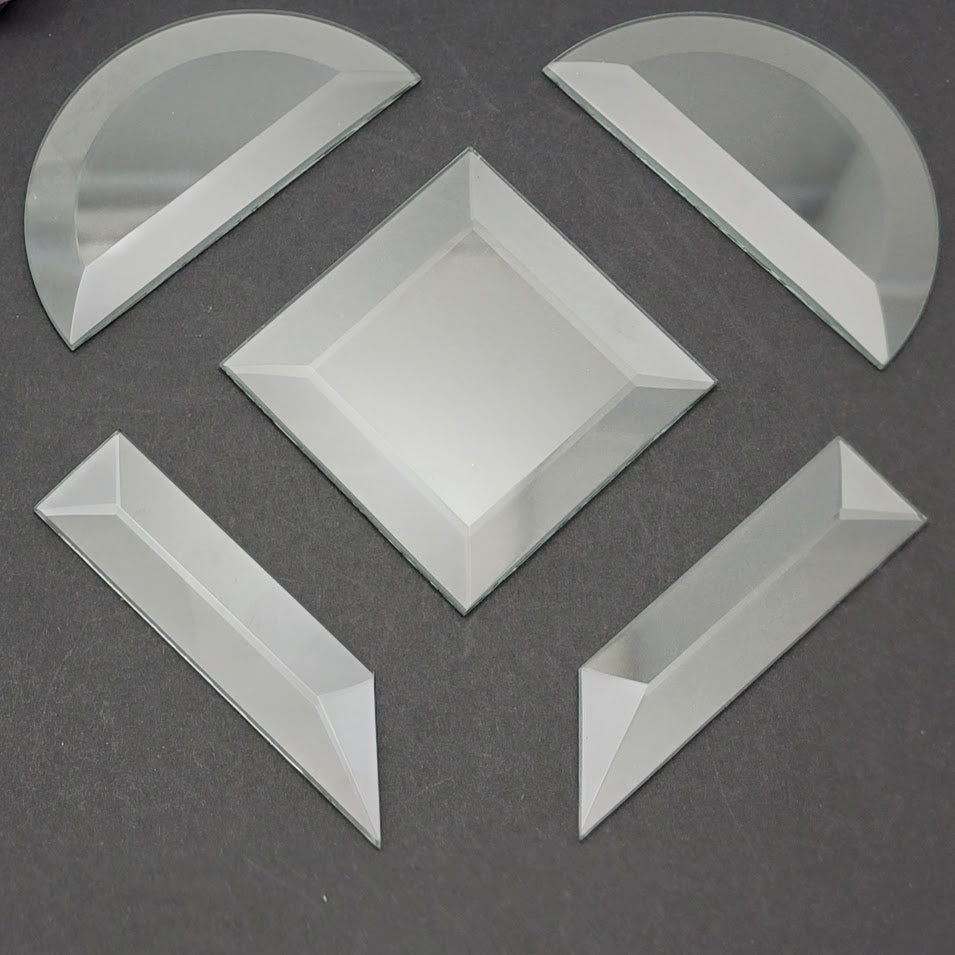 Beveled Heart Cluster Suncatcher Kit Glass 5 Piece Set-