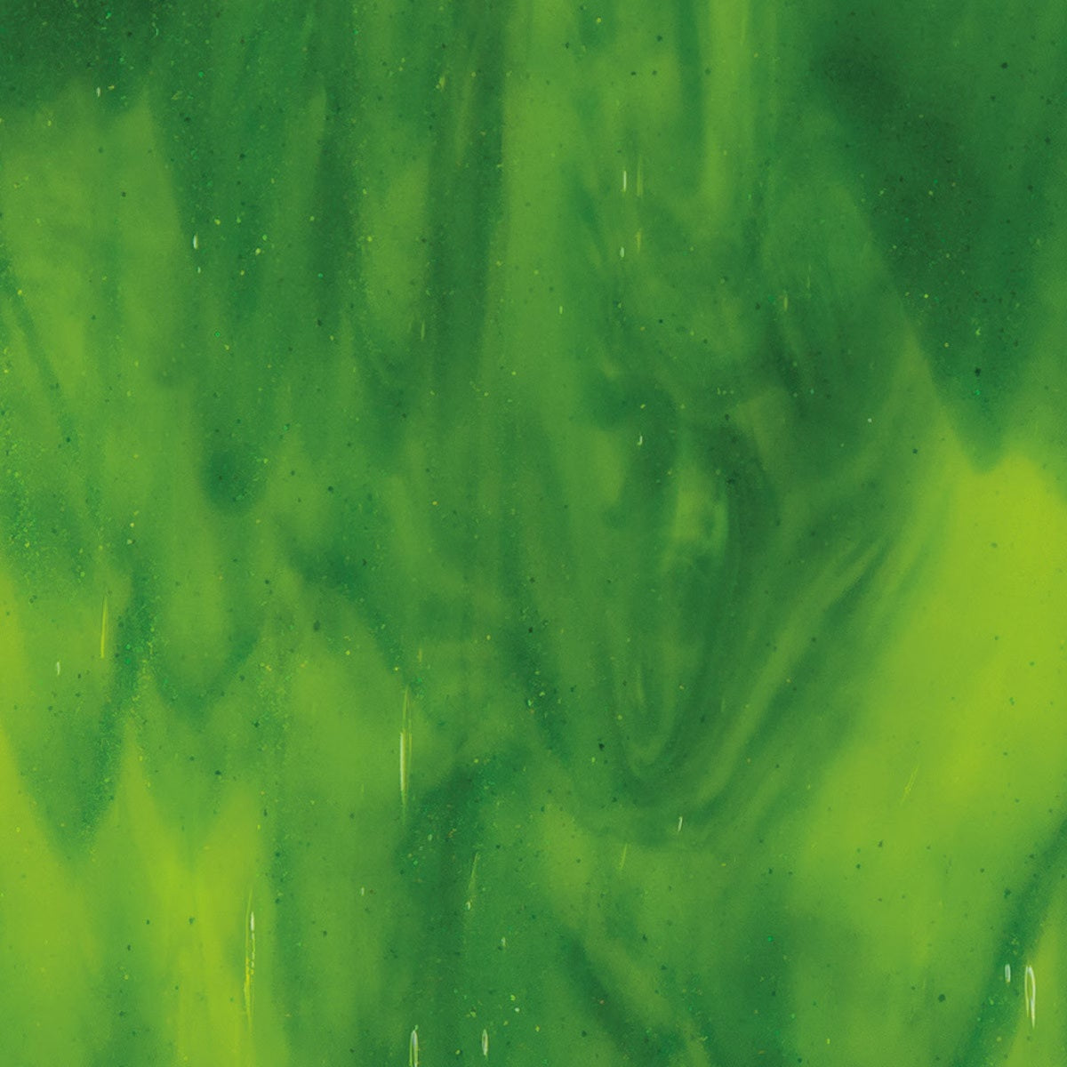 2121 Yellow Opalescent, Deep Forest Green Transparent 2-Color Mix Bullseye 90 COE Glass Sheet 10x10" 90COE Fusible-