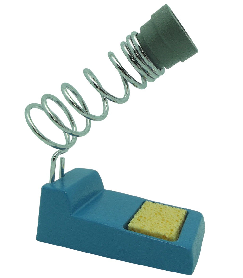 HEAVY Duty SOLDERING IRON STAND w Sponge Cast Iron & Aluminum Holds Most Brands-