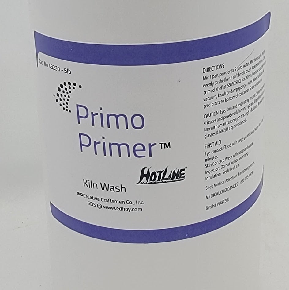 FIVE POUNDS! PRIMO PRIMER Hot Line Glass Separator Kiln Wash Powder Add Water-