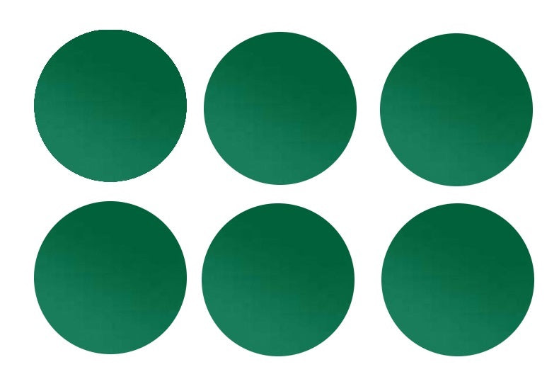 220.76 Six 96 COE Dark Green Opal Glass Circles CHOICE 1/2, 3/4, 1, 1 1/2 inches 96COE-Size 1/2" Six Pieces