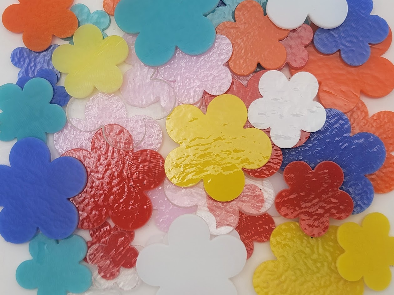 HAPPY FLOWER One 90 COE Glass Precut Designs Fusing Choice of Color and Size-