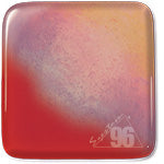 FOUR Transparent Red Iridized Spirals 96 COE Precut Glass-
