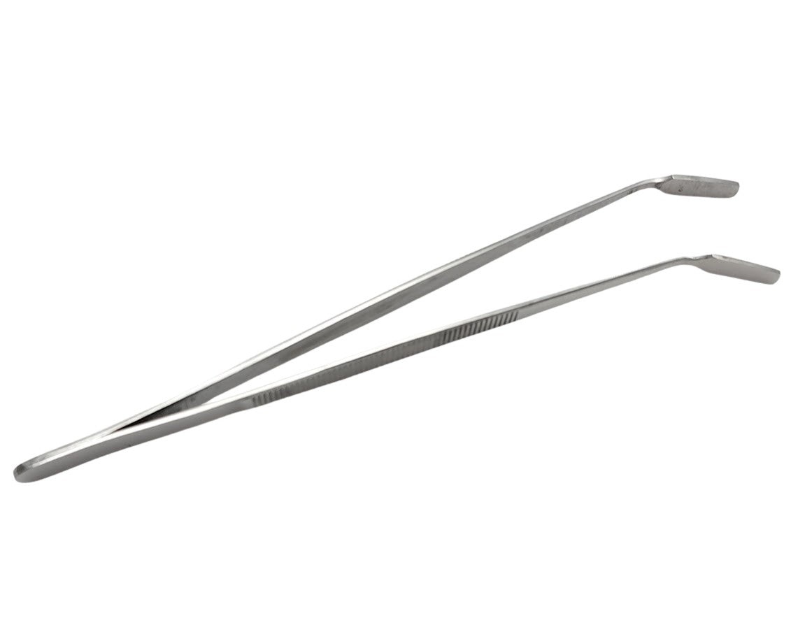 4 3/4" Angled FOIL & LEAF TWEEZERS Stainless Steel Lampwork & Hot Glass Tools-
