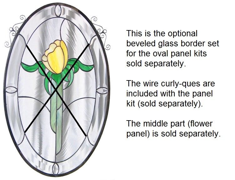 Border Bevel Set for Iris Tulip Rose Panel Kits Studio One 13.5 x 22" Oval SO-12-