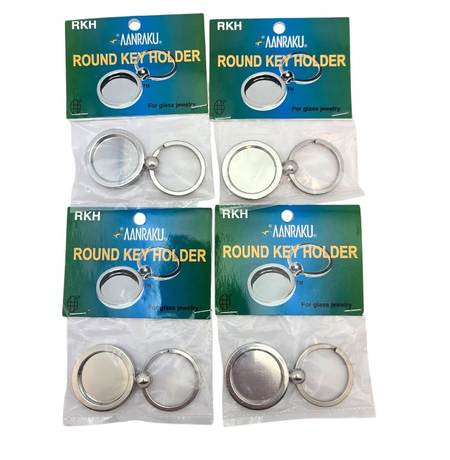 Money Saving Four Pack Aanraku Key Ring Findings Blanks For Fused Glass-