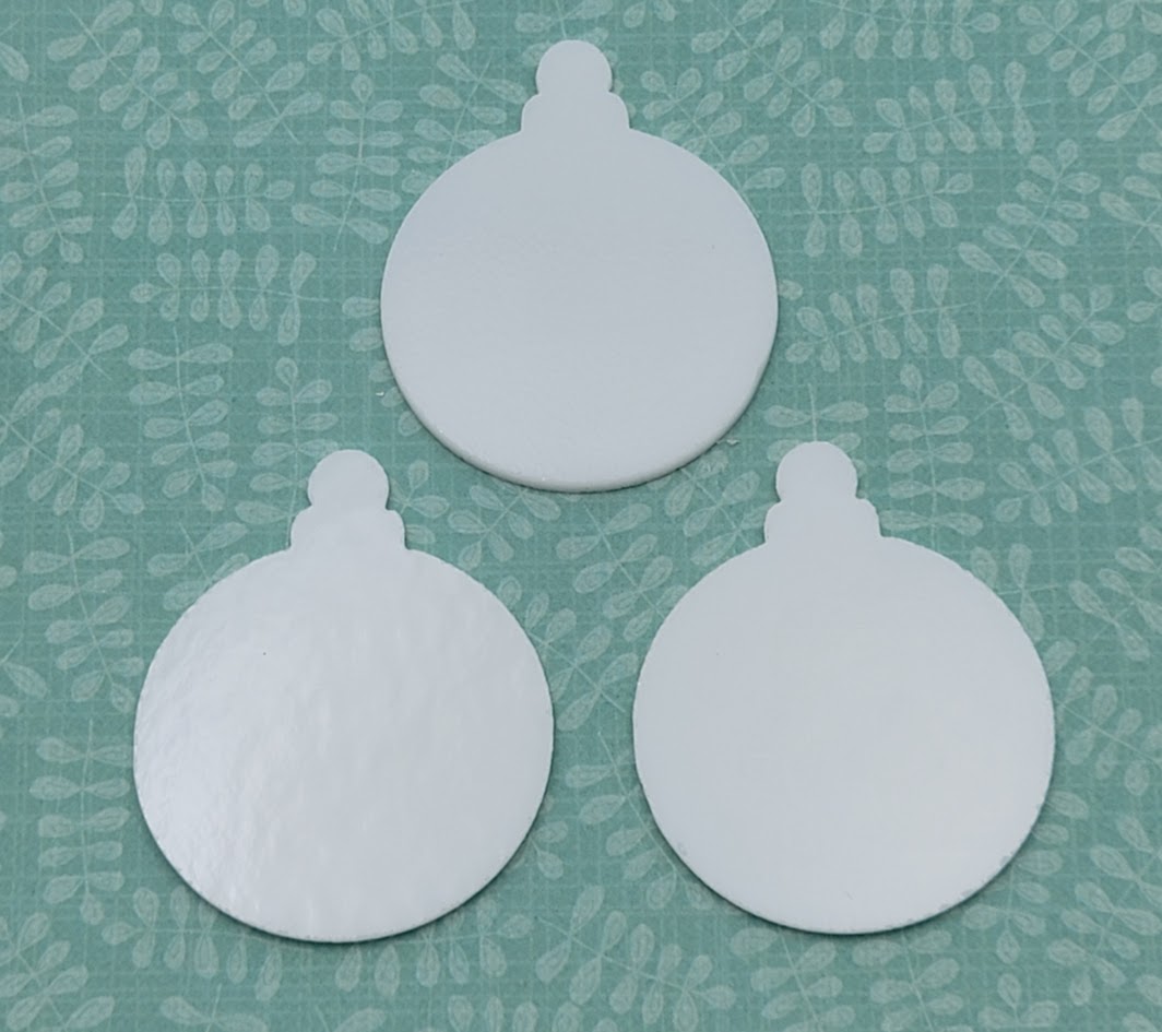 Three 96 COE Precut Glass Ornament Blanks White Fusing Supplies 96COE-
