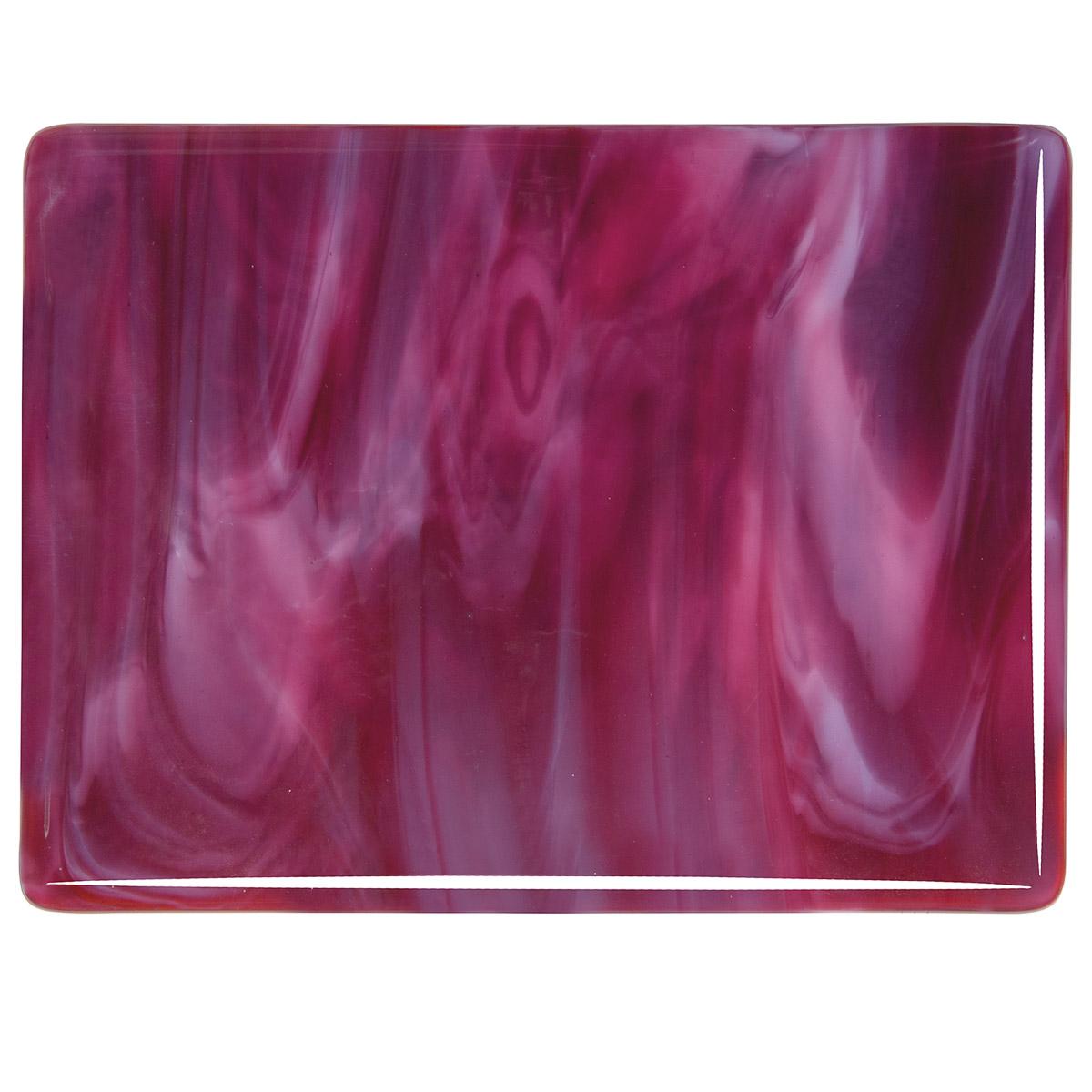 2311 Cranberry Pink, White 2 Color Mix Bullseye 90 COE Glass Sheet 10x10" 90COE Fusible-