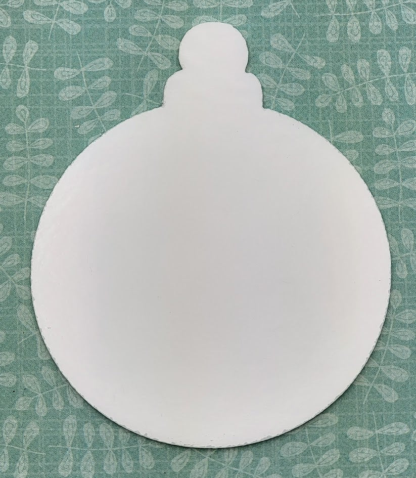 One LARGE 96 COE Precut Glass Ornament Blanks White Fusing Supplies 96COE-